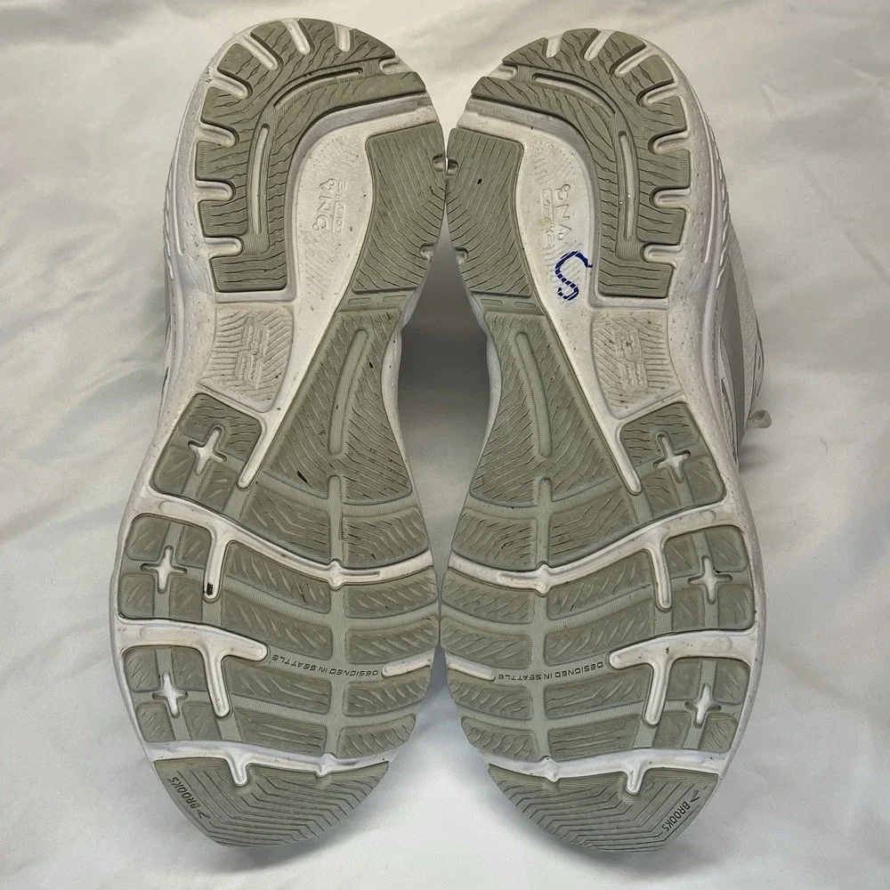 Brooks Adrenaline GTS 23 Women's Size 12 B (Medium) Running Shoes White Gray‎